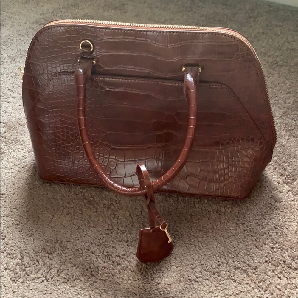 NWOT! Miztique Brown Vinyl Bag
